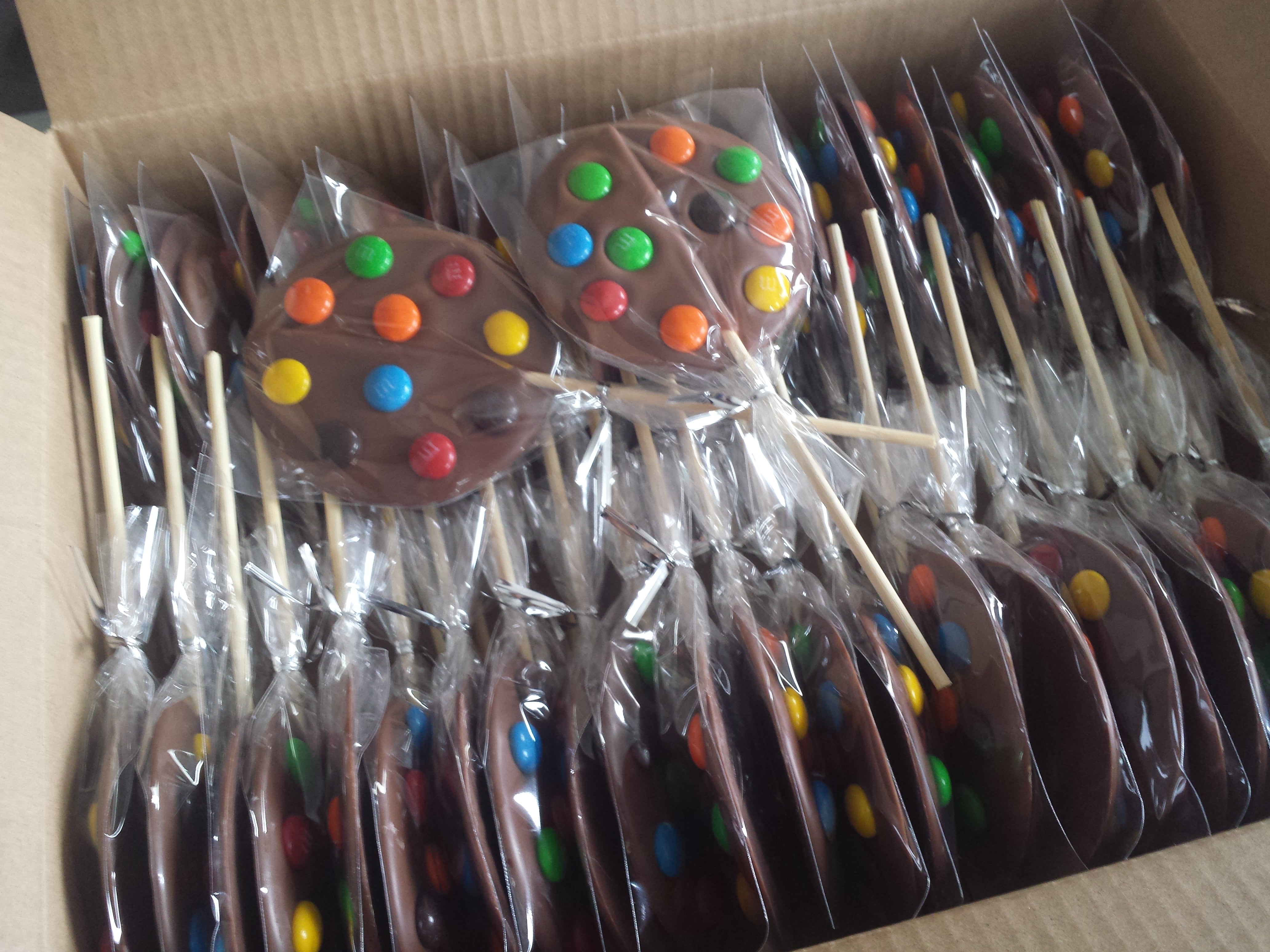 Giant Chocolate M&Ms Lollipops