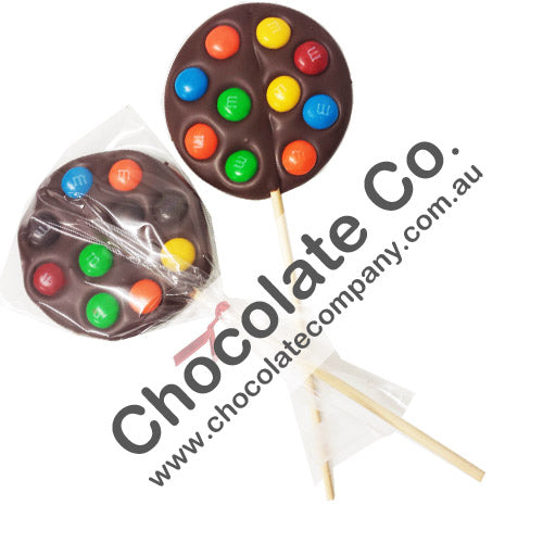 Giant Chocolate M&Ms Lollipops