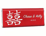 Personalised Chocolate Bars with Chinese Wedding Favour