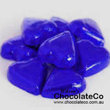 chocolate hearts dark blue