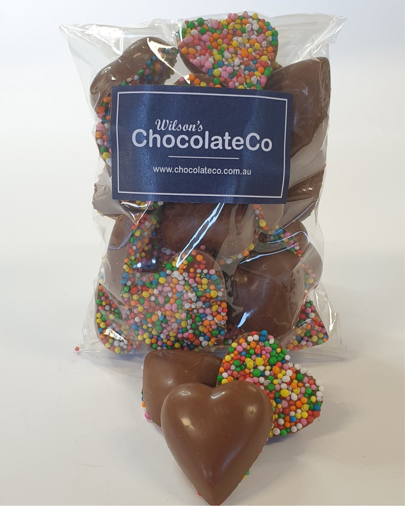 Chocolate Freckle Hearts - Treat Bag 190g