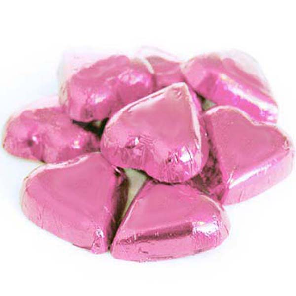 chocolate hearts pink
